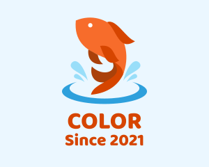 Pet Shop - Goldfish Water Pond logo design