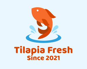 Tilapia - Goldfish Water Pond logo design