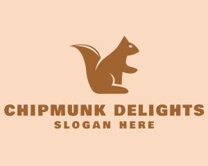 Chipmunk - Wild Squirrel Animal logo design