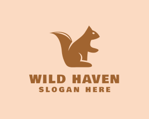 Wild Squirrel Animal logo design