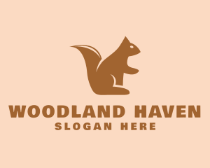 Wild Squirrel Animal logo design