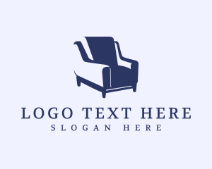Furnishing - Retro Armchair Sofa logo design