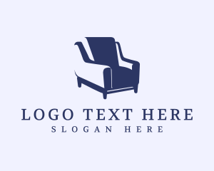 Armchair - Retro Armchair Sofa logo design