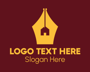 Writing - Golden Pen House logo design