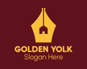 Golden Pen House logo design