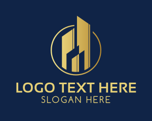 Property Developer - Golden Hotel Developer logo design