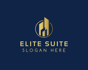 Elegant Metallic Hotel Developer logo design