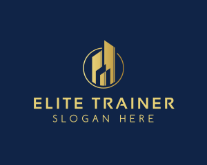 Elegant Metallic Hotel Developer logo design