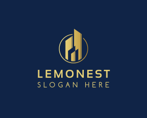 Premium - Elegant Metallic Hotel Developer logo design