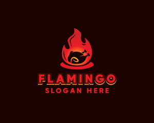 Flame Roast Chicken BBQ Logo
