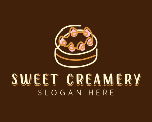 Sweet Cake Dessert  logo design