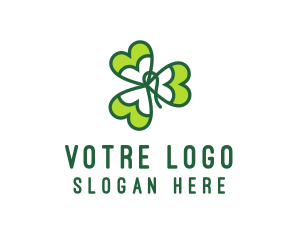 Irish Shamrock Leaf Logo