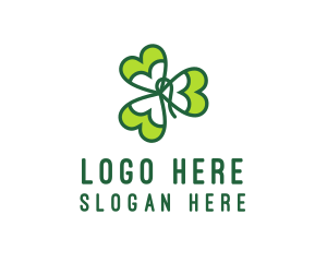Irish Shamrock Leaf logo design