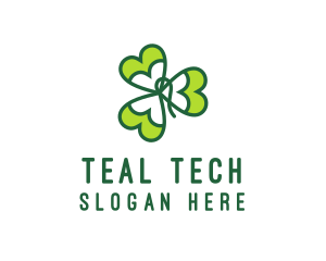 Irish Shamrock Leaf logo design