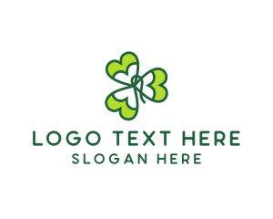 Green - Irish Shamrock Leaf logo design