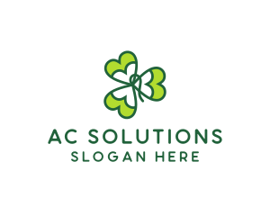 Irish Shamrock Leaf logo design