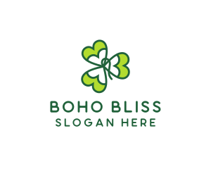 Irish Shamrock Leaf logo design