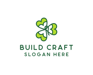 Irish Shamrock Leaf logo design