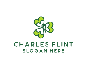 Irish Shamrock Leaf logo design