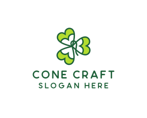 Irish Shamrock Leaf logo design