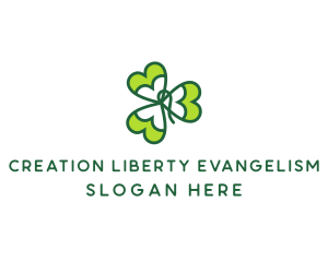 Irish Shamrock Leaf logo design