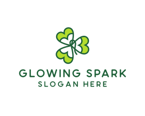 Irish Shamrock Leaf logo design