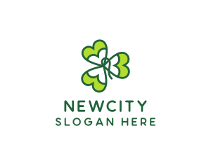 Irish Shamrock Leaf logo design