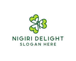 Irish Shamrock Leaf logo design