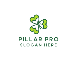 Irish Shamrock Leaf logo design