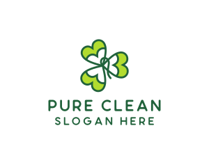 Irish Shamrock Leaf logo design