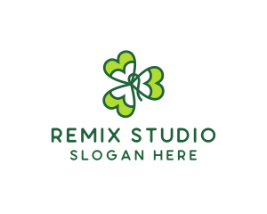 Irish Shamrock Leaf logo design