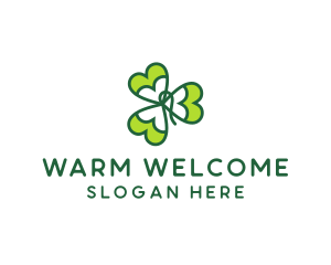 Irish Shamrock Leaf logo design