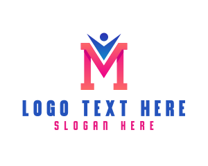 Person - Professional Company Letter M logo design