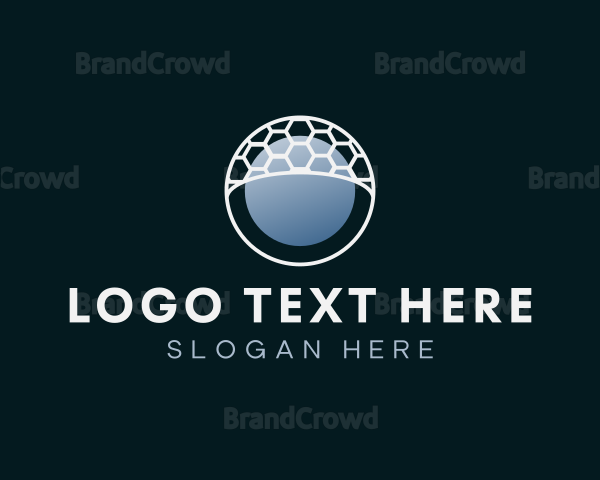 Tech Hexagon Circle Sphere Logo