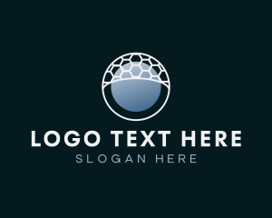 It - Tech Hexagon Circle Sphere logo design