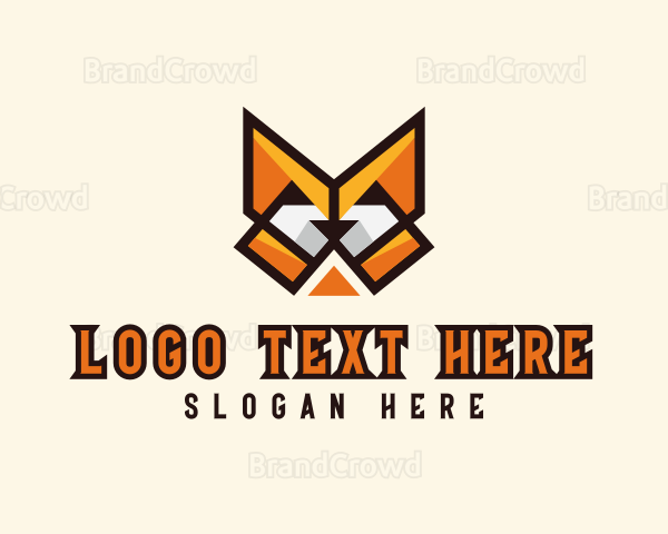 Geometric Fox Head Logo