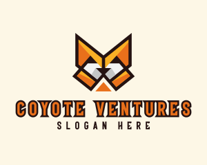 Geometric Fox Head logo design