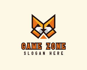 Geometric Fox Head logo design