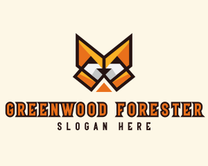 Geometric Fox Head logo design