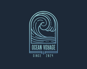 Beach Resort Waves logo design