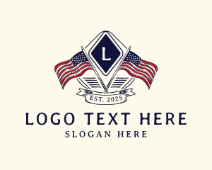 Veteran - USA Veteran Flag logo design