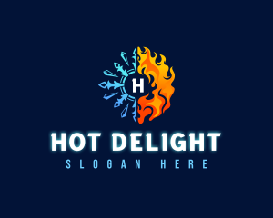 Hot Cold Ventilation logo design