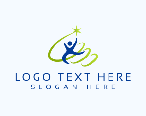 Leader - Human People Star logo design