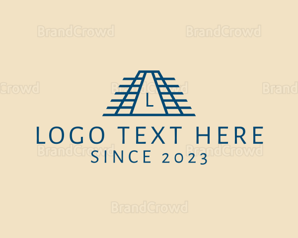 Mayan Temple Industrial Construction Logo