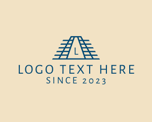 Aztec - Mayan Temple Industrial Construction logo design