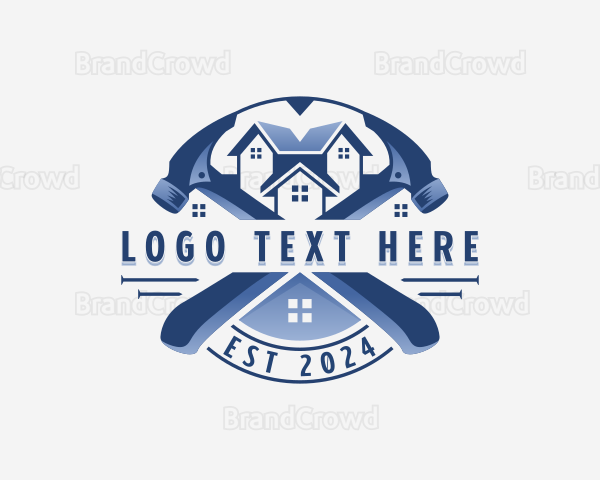 Residential Hammer Repairman Logo