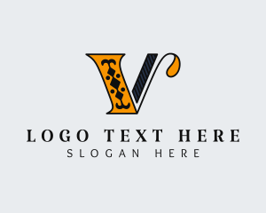 Fashion Designer - Antique Fashion Boutique Letter V logo design