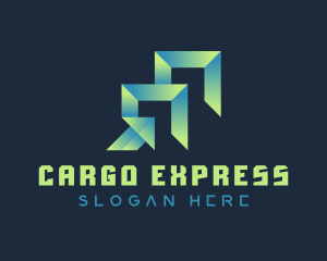Gradient Express Freight logo design