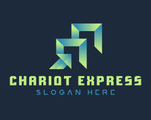 Gradient Express Freight logo design