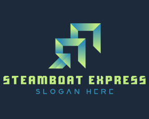 Gradient Express Freight logo design